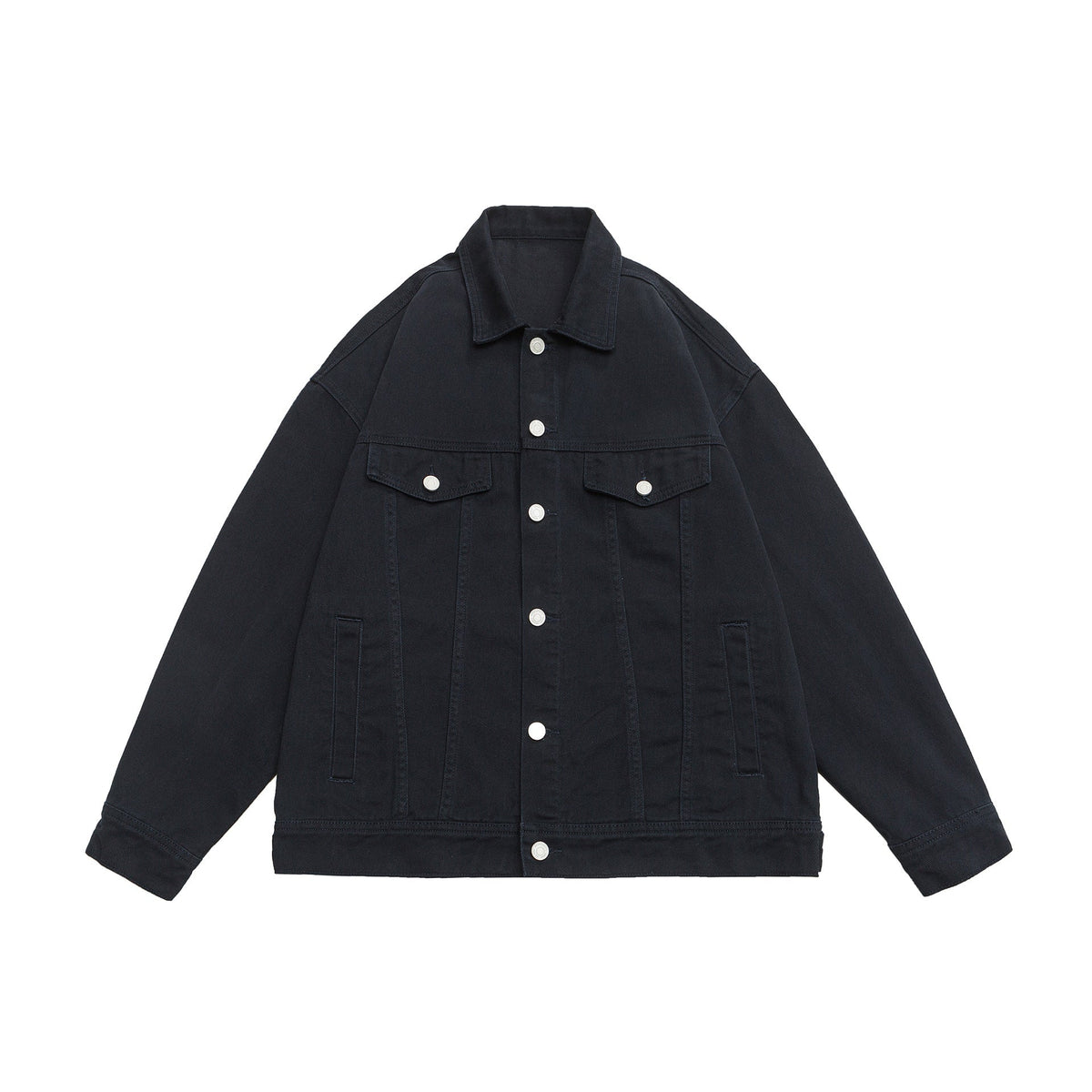 Collared Button Front Washed Trucker Jacket 5