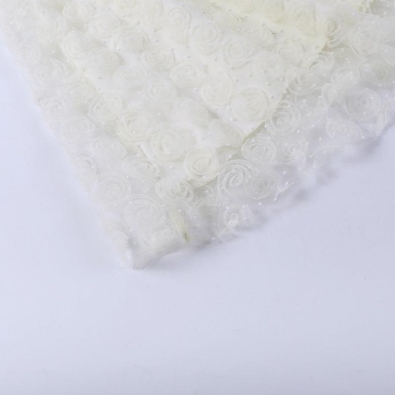 Bustier Sweetheart Ruffle Strap Rosette Organza Mini Dress - View 14