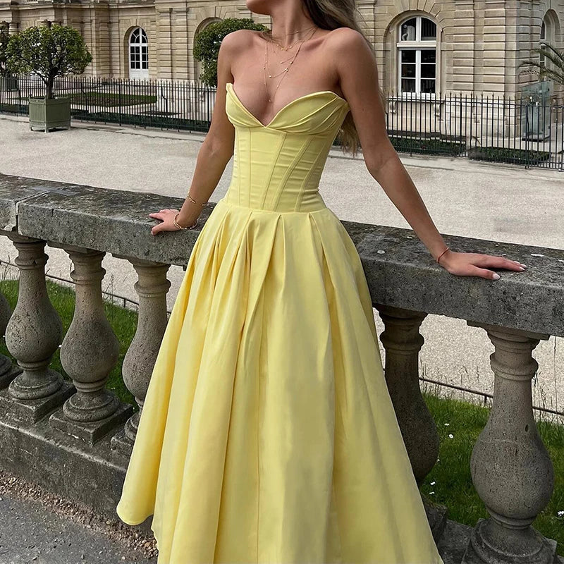 Multicolor V-Neck Wrap Off Shoulder Pleated Maxi Dress - View 17