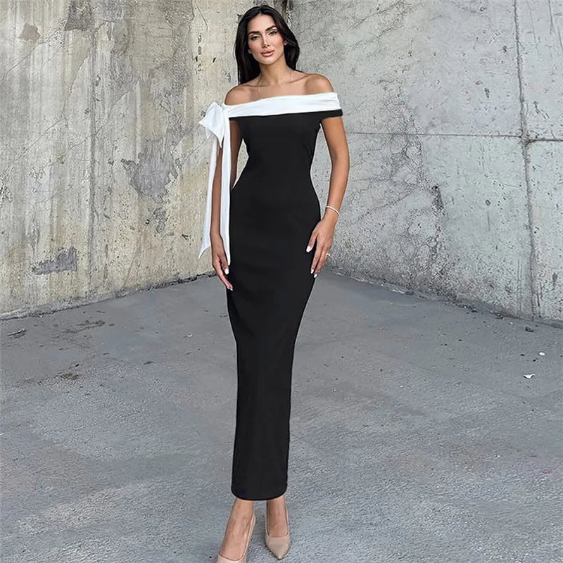 Diagonal Collar Backless Lace - Up Dress - View 17