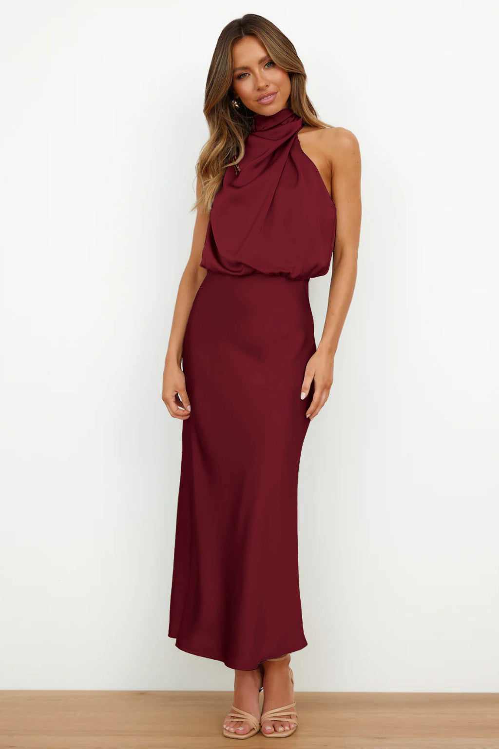 Sleeveless Off Shoulder Bodycon Elegant Maxi Dresses Wedding - View 17