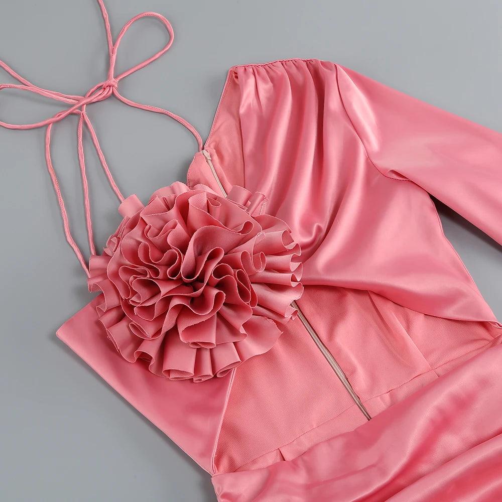 Dine And Dash One Shoulder Satin Mini Dress - View 8