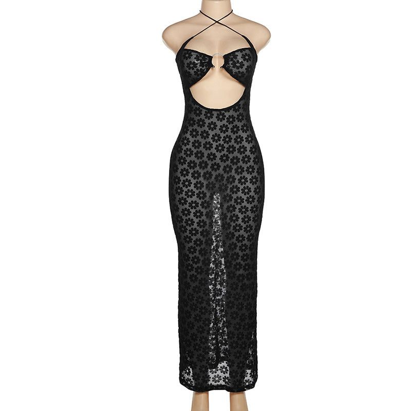 Make My Night Mesh Daisy Printed Maxi Dress - View 7