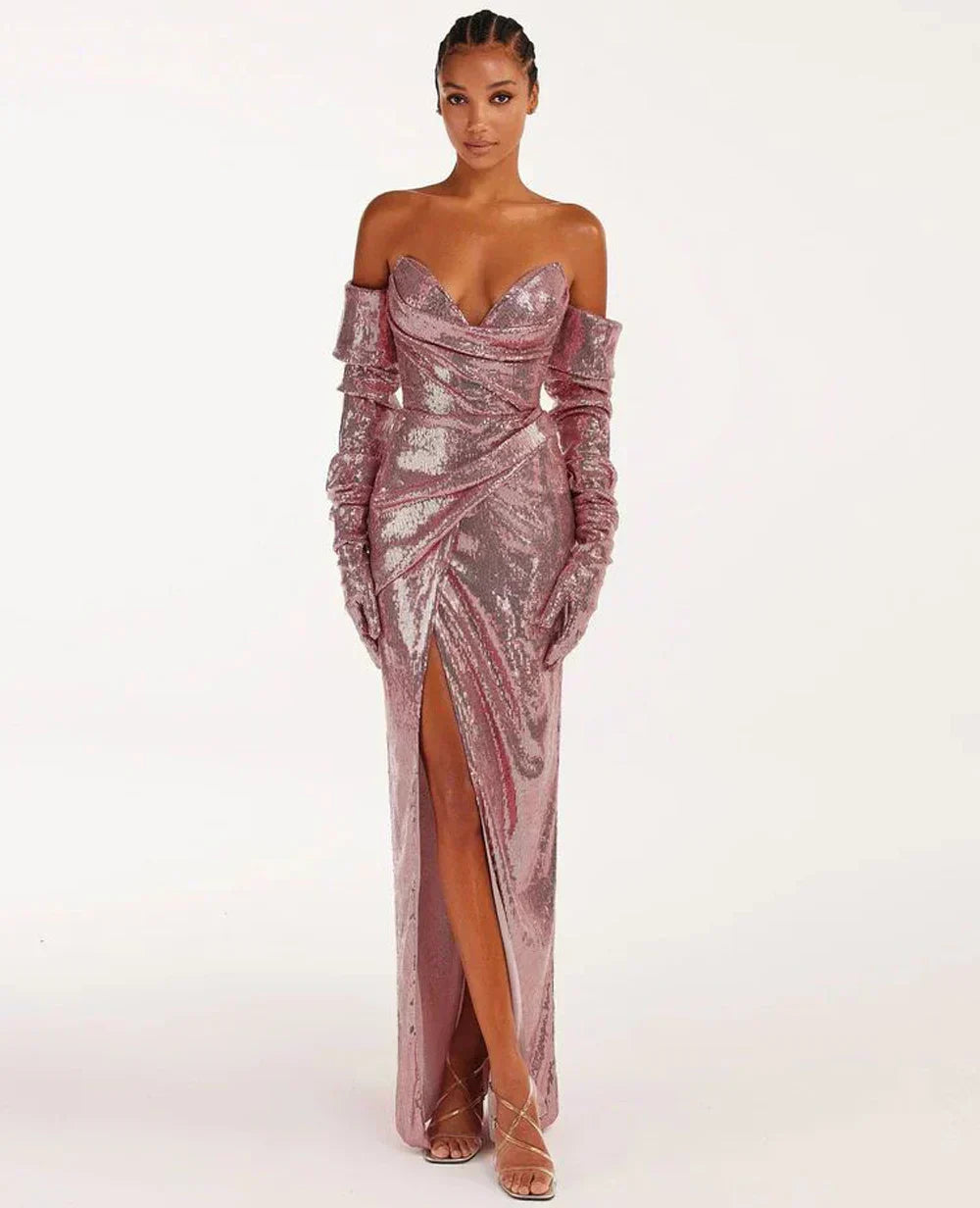 Tulle Halter Neck Tiered A-Line Maxi Dress - View 7