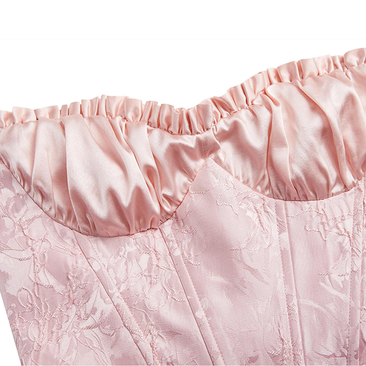 Strapless Corset Ruffle Peplum Mini Dress - View 17