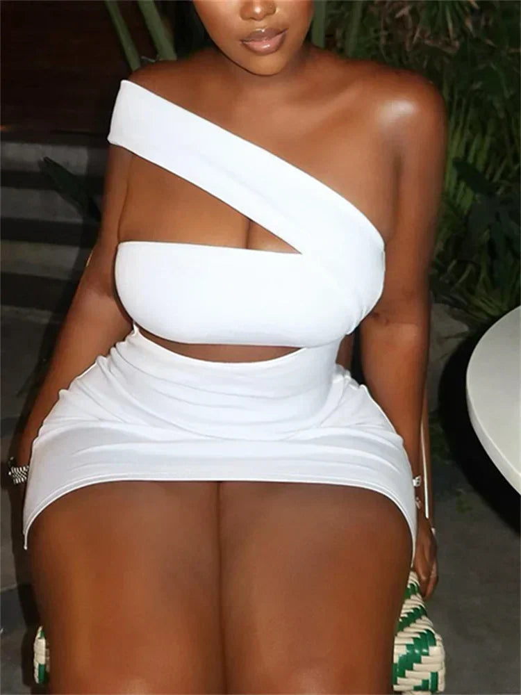 Lace Up Open Back Spicy Slim Mini Dress - View 3
