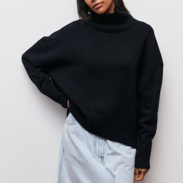 Turtleneck Short Sleeve Knit Sweater 7