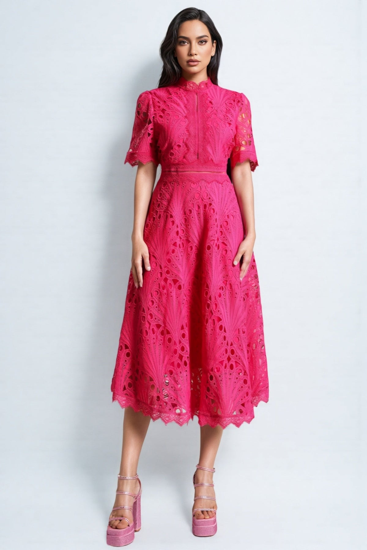 Malvina Lace Midi Dress