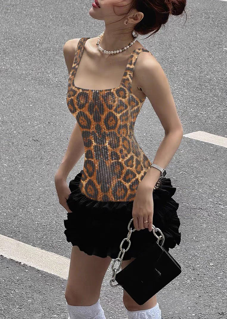 Sequin Scoop Neck Wide Strap Tiered Ruffle Mini Dress - View 4