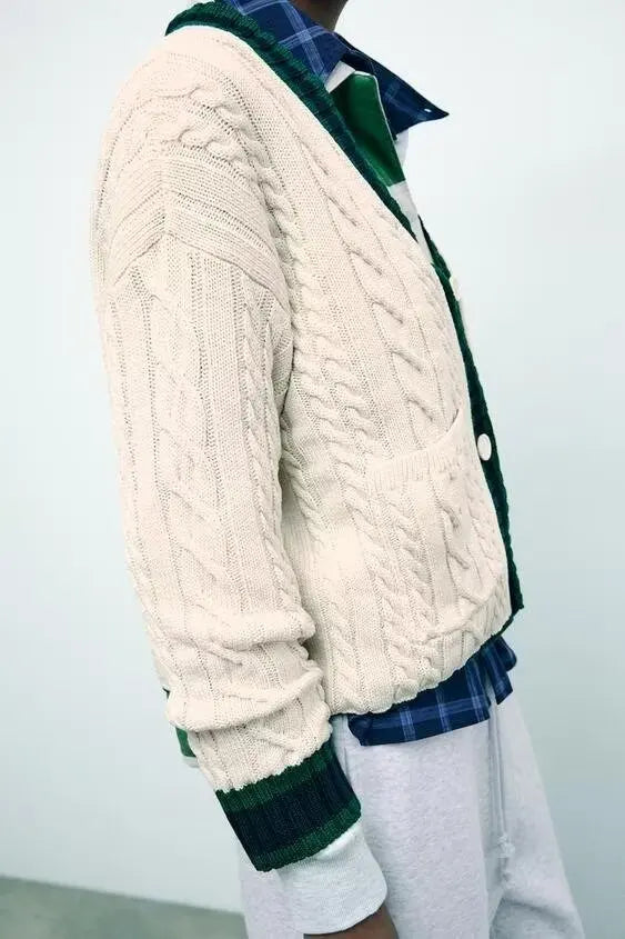 Fashion Eight Leg V-neck Cardigan