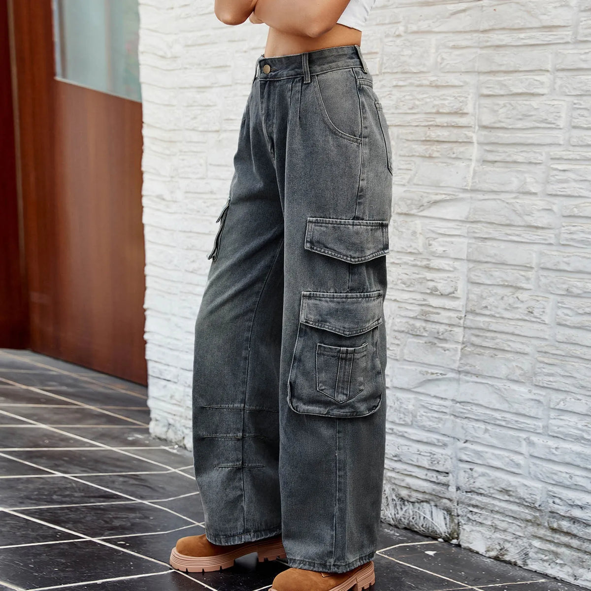 High Waist Cowboy Trousers Pants