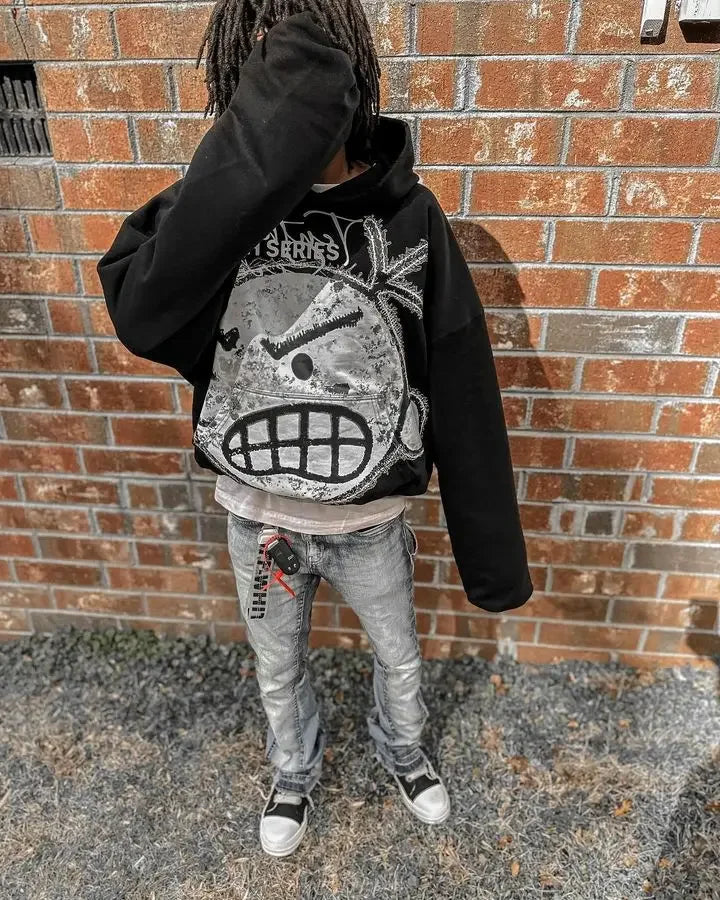 Cartoon Pattern Printed Hoodie