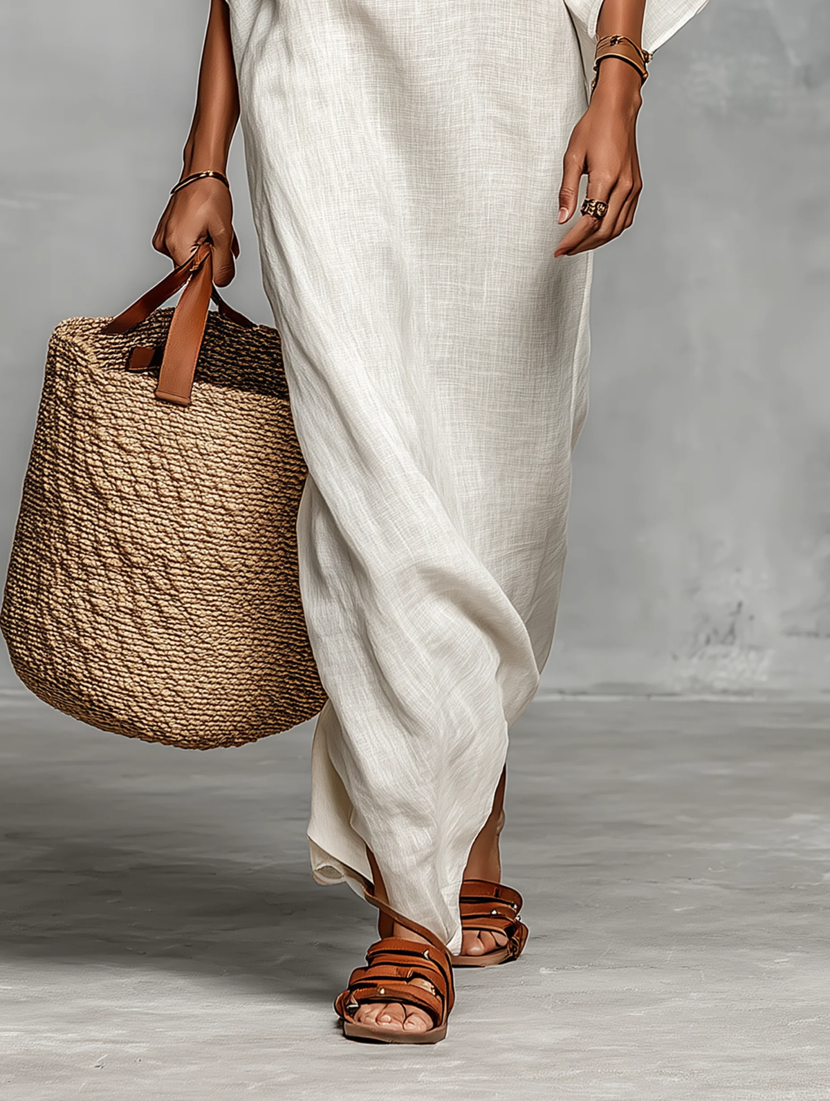 Striped Off Shoulder Batwing Sleeve Kaftan Maxi Dress 4