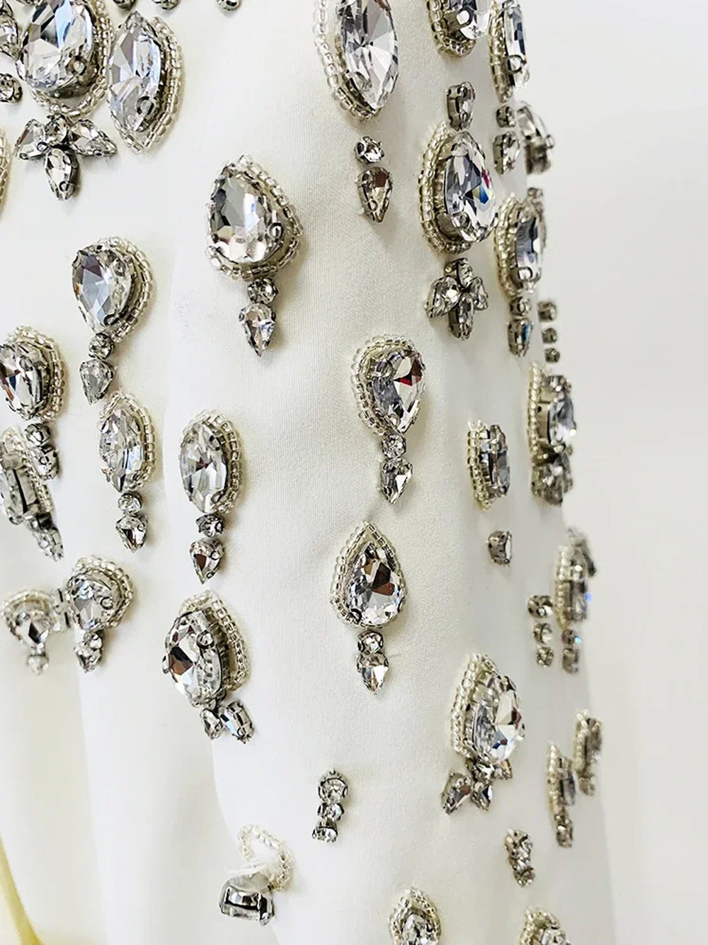 Rhinestone Crystal Embellished Peaked Lapel Blazer Mini Dress - View 6