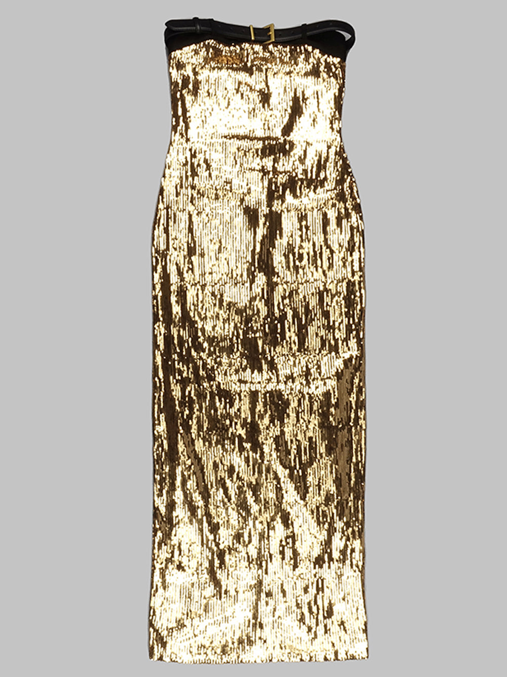 Sequin Strapless Ruched Bodycon Midi Dress - View 6