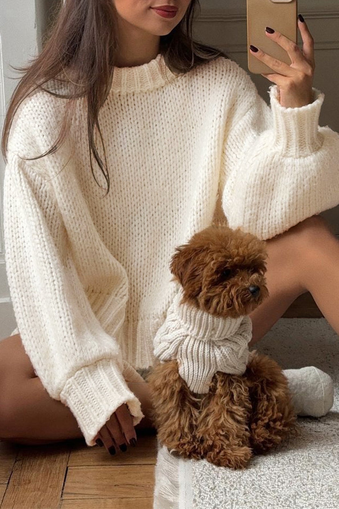 Minimalist Loose Crewneck Knit Sweater