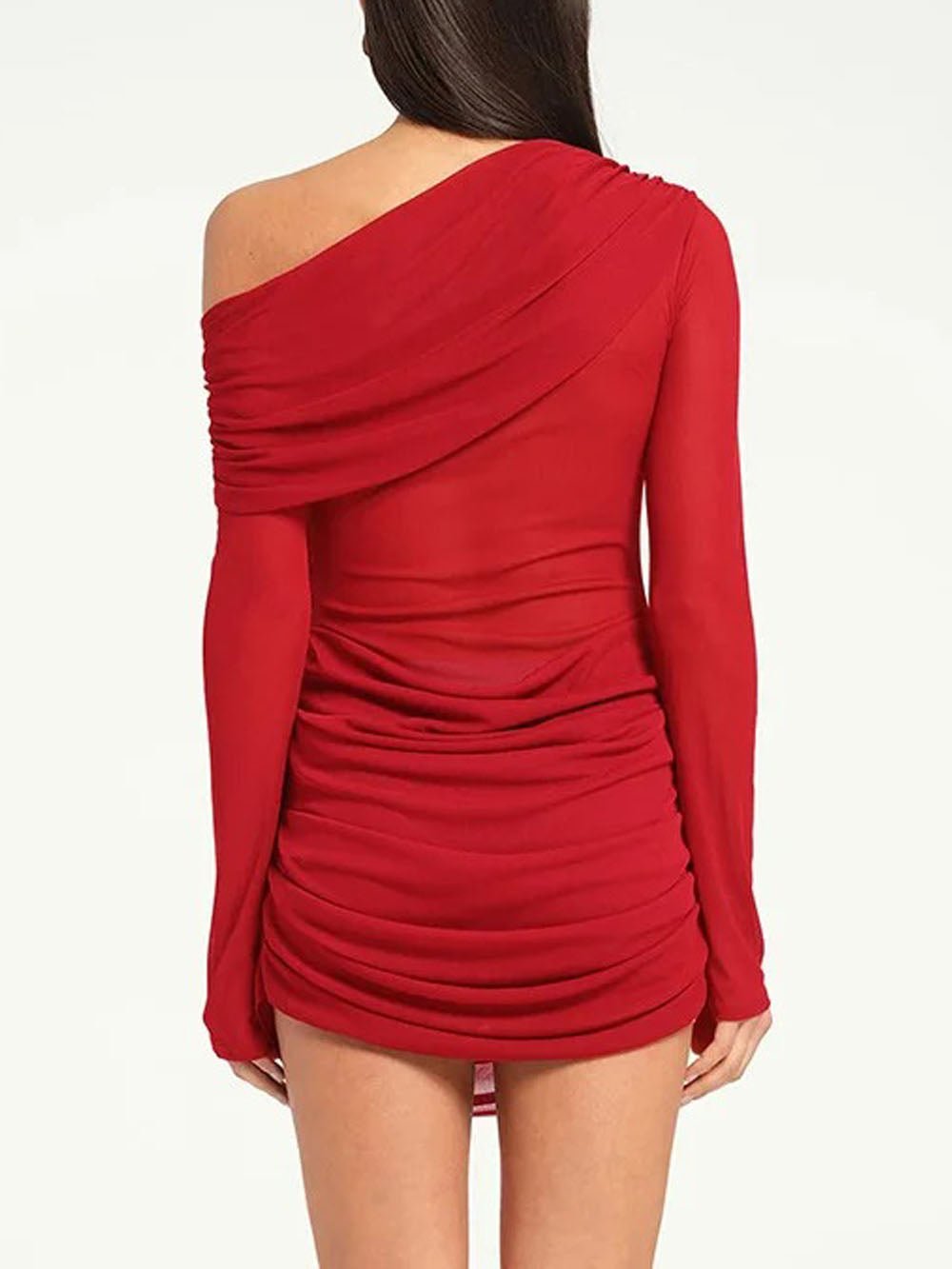 Ariana One Shoulder Mesh Mini Dress - View 2