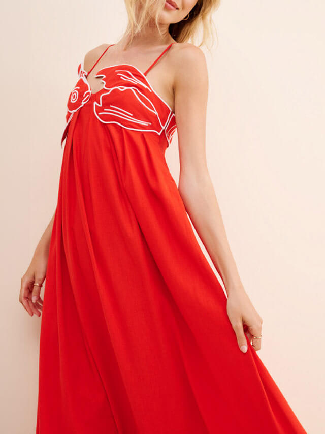 Exquisite Unique Fish-Shaped Charming Top Suspender Midi