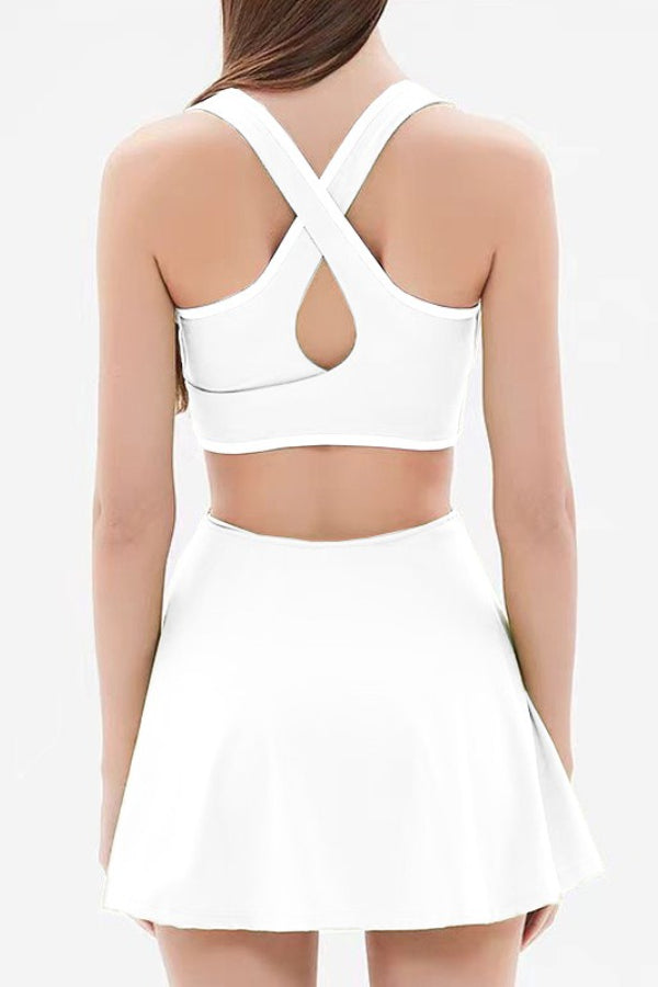 One Piece Mock Shorts Activewear Set
