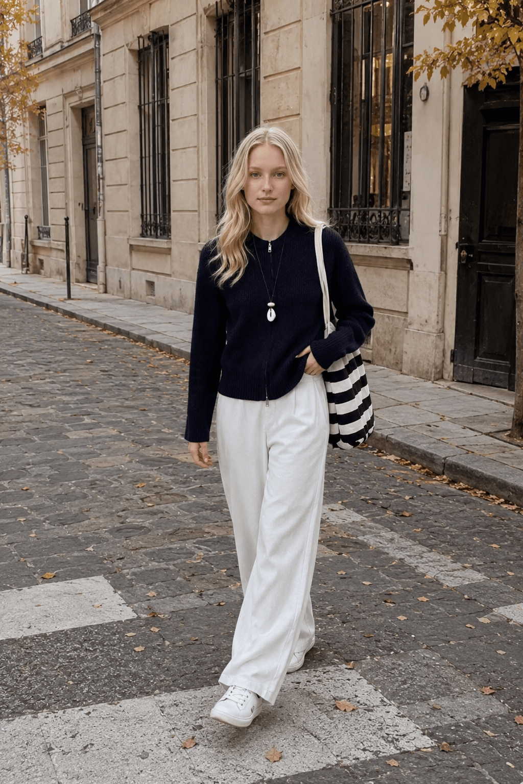 Zip-Up Loose Fit Knit Sweater
