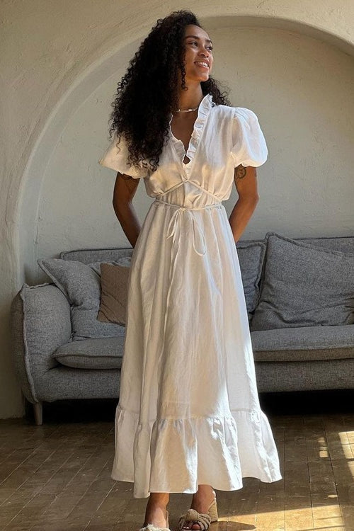 Deep V-Neck Dress