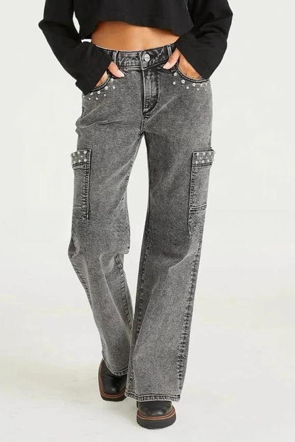 High-Waist Flared Denim Jeans