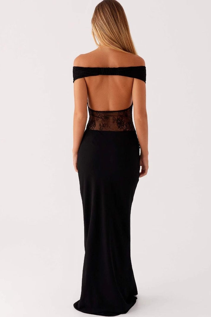 Mesh See Through V-Neck Backless Bodycon Dress - View 3
