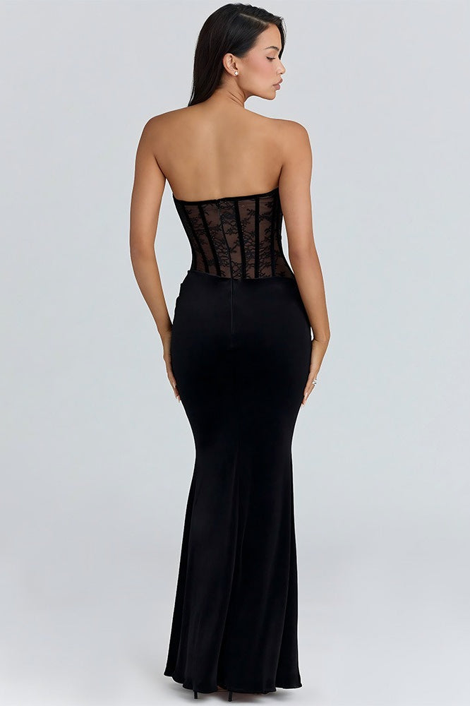 Lace Sheer Mesh Bodycon Dress
