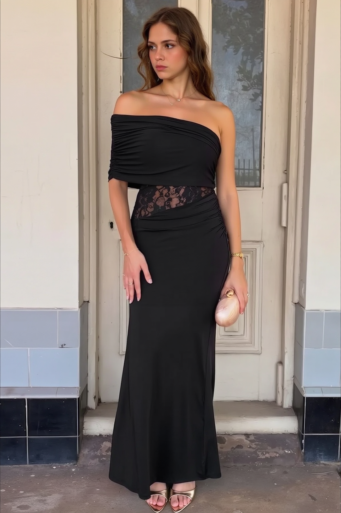 Ruched Bodycon Maxi Dress