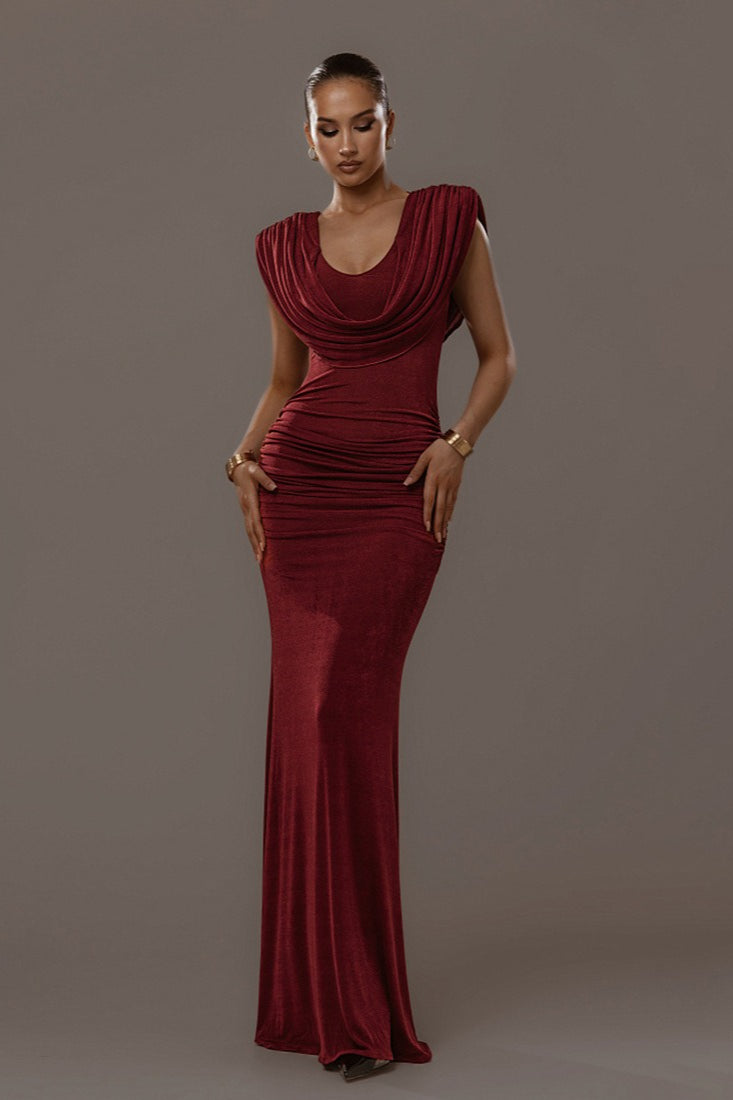 Solid Fitted Reception Dress