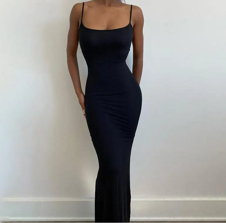 Satin Slip Backless Maxi Dress - View 2