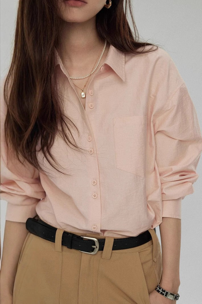 Button Down Long Sleeve Top