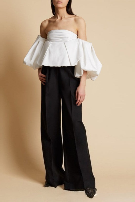High Waisted Style Floor Grazing Wide Leg Pants