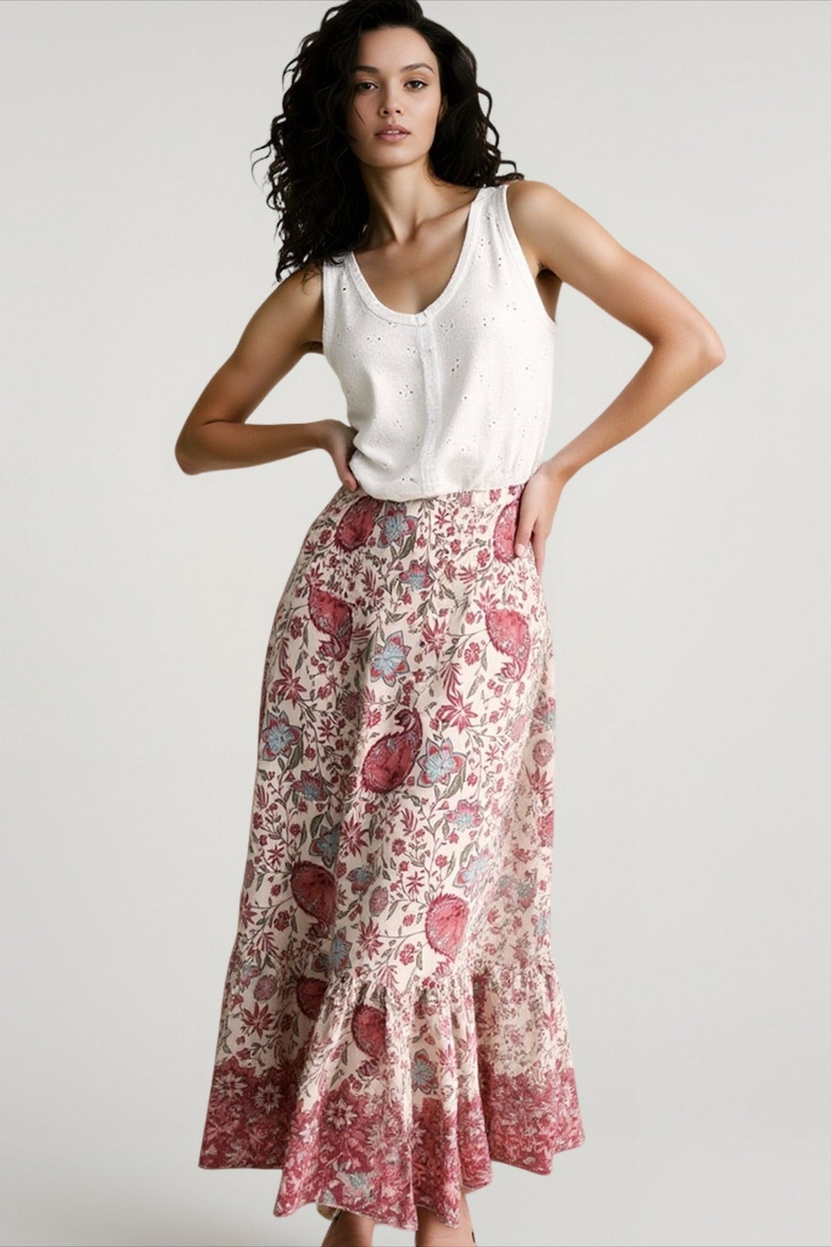 Print Boho Vacation Skirt