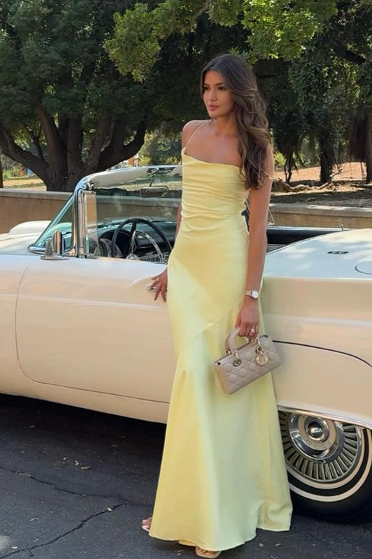 Belted Backless Maxi Silk Dress - View 3