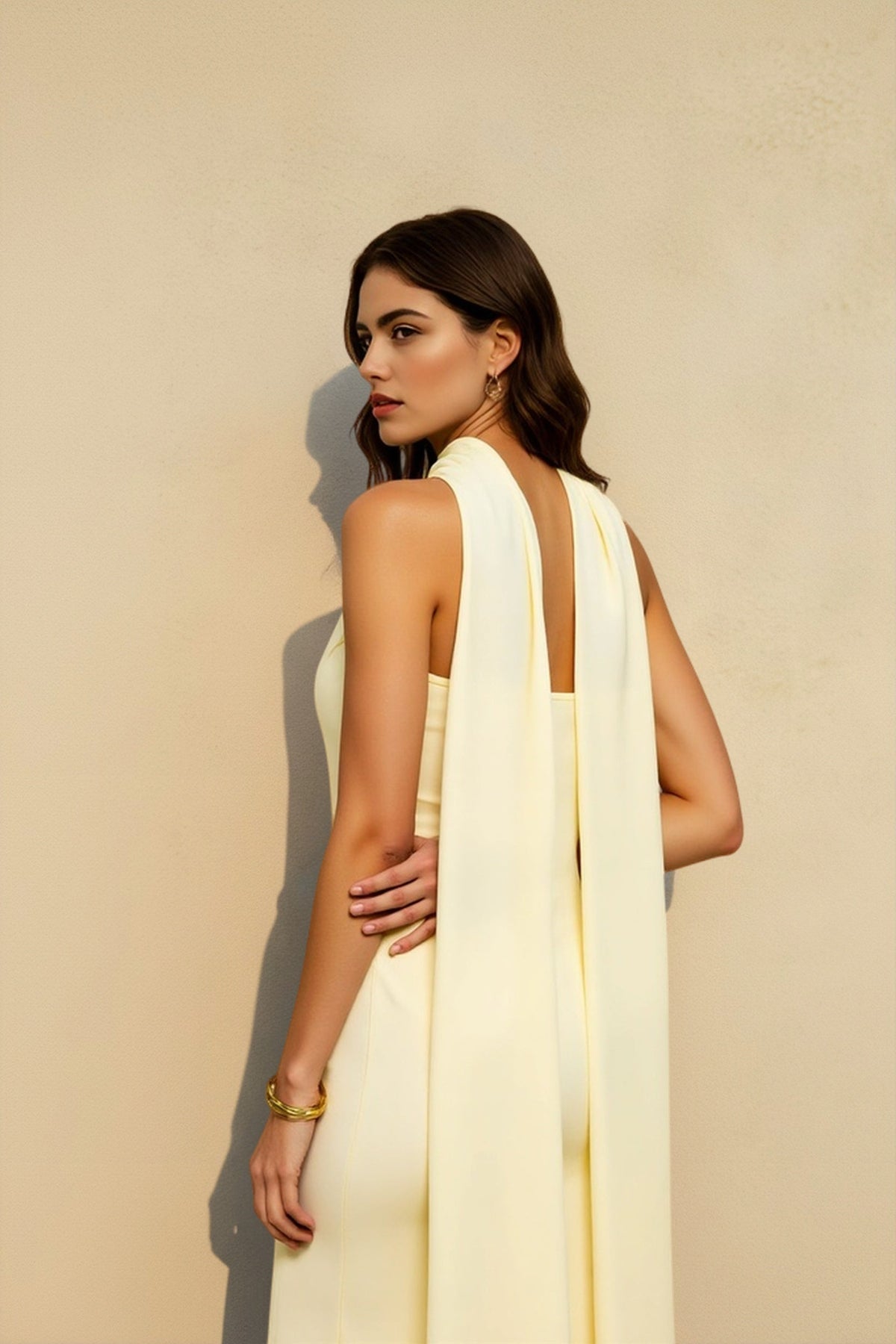 Backless Satin Dress