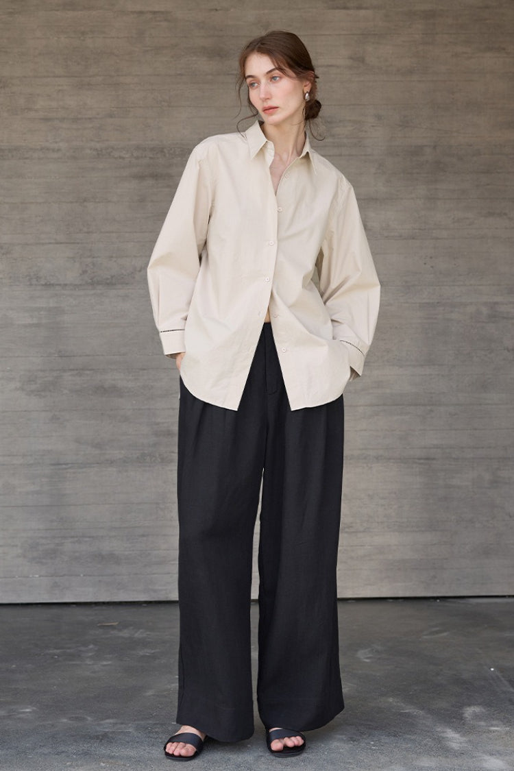 French Lazy Sheer Blouse
