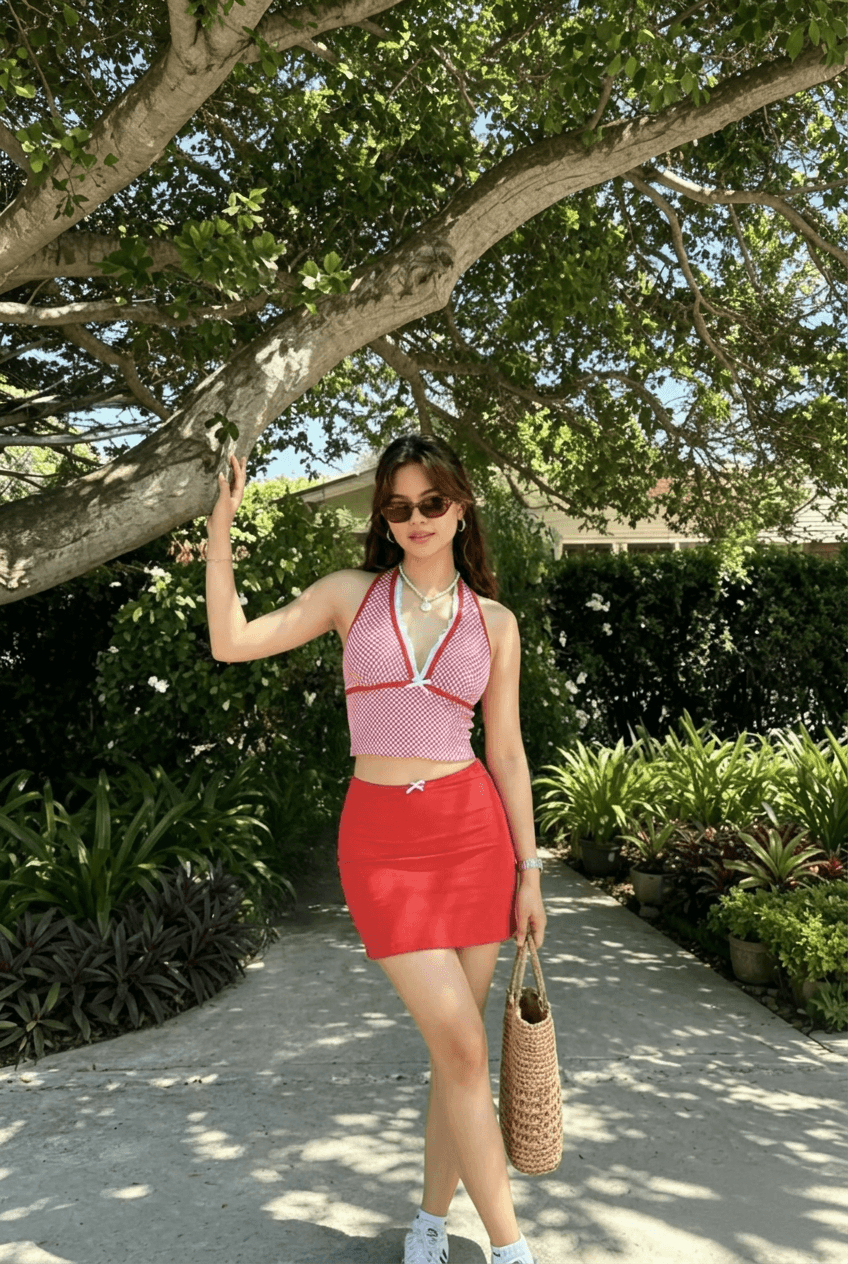 Tube Top High Waist Two Piece Swim Set