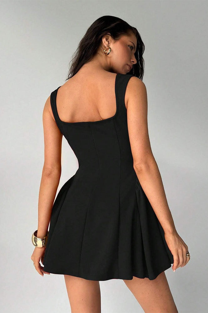 Elegant Square Neck Sleeveless Bodycon Cocktail Dress - View 2