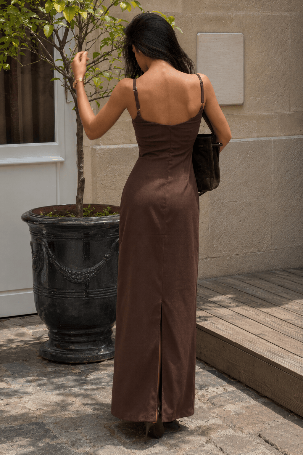 Square Neck Sleeveless Bodycon Maxi Dress 8