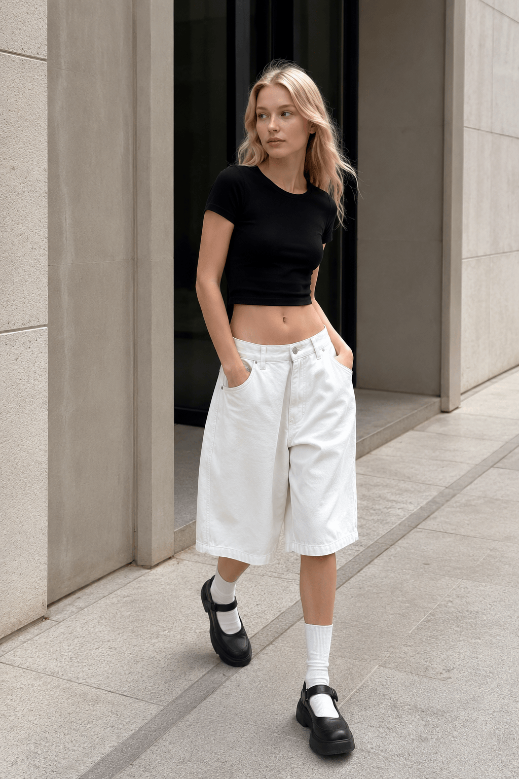 High-Waist Wide-Leg Denim Jeans