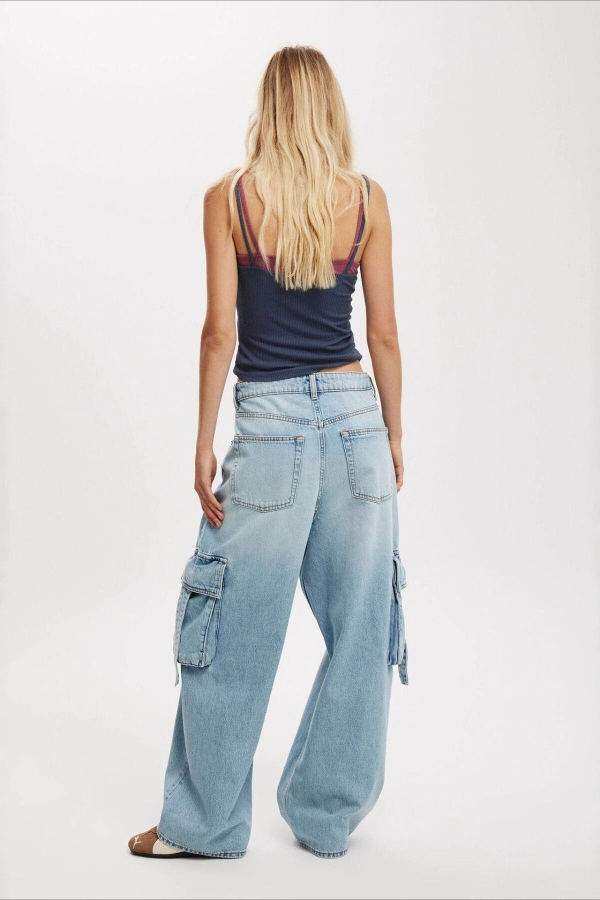 Vintage Washed Wide-Leg Denim Jeans