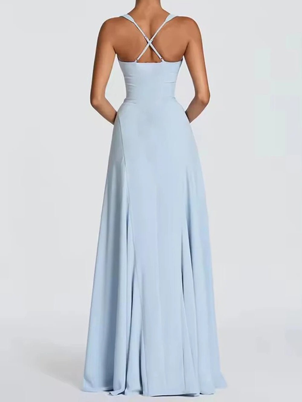 Sweetheart Neck A-Line Maxi Gown - View 2