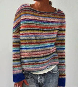 Boat Neck Fair Isle Long Sleeve Knit Jumper 5