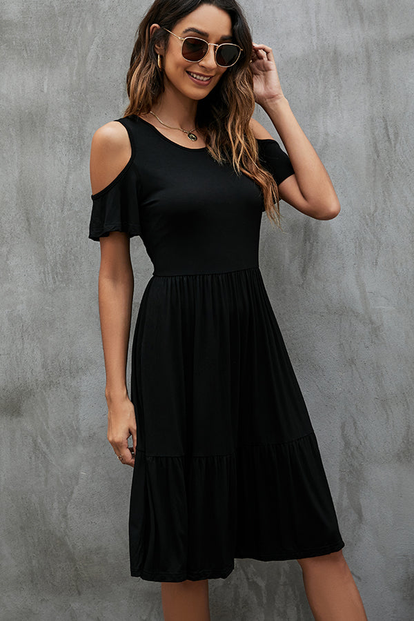 Dots Print Tie Waist Fashion Dress