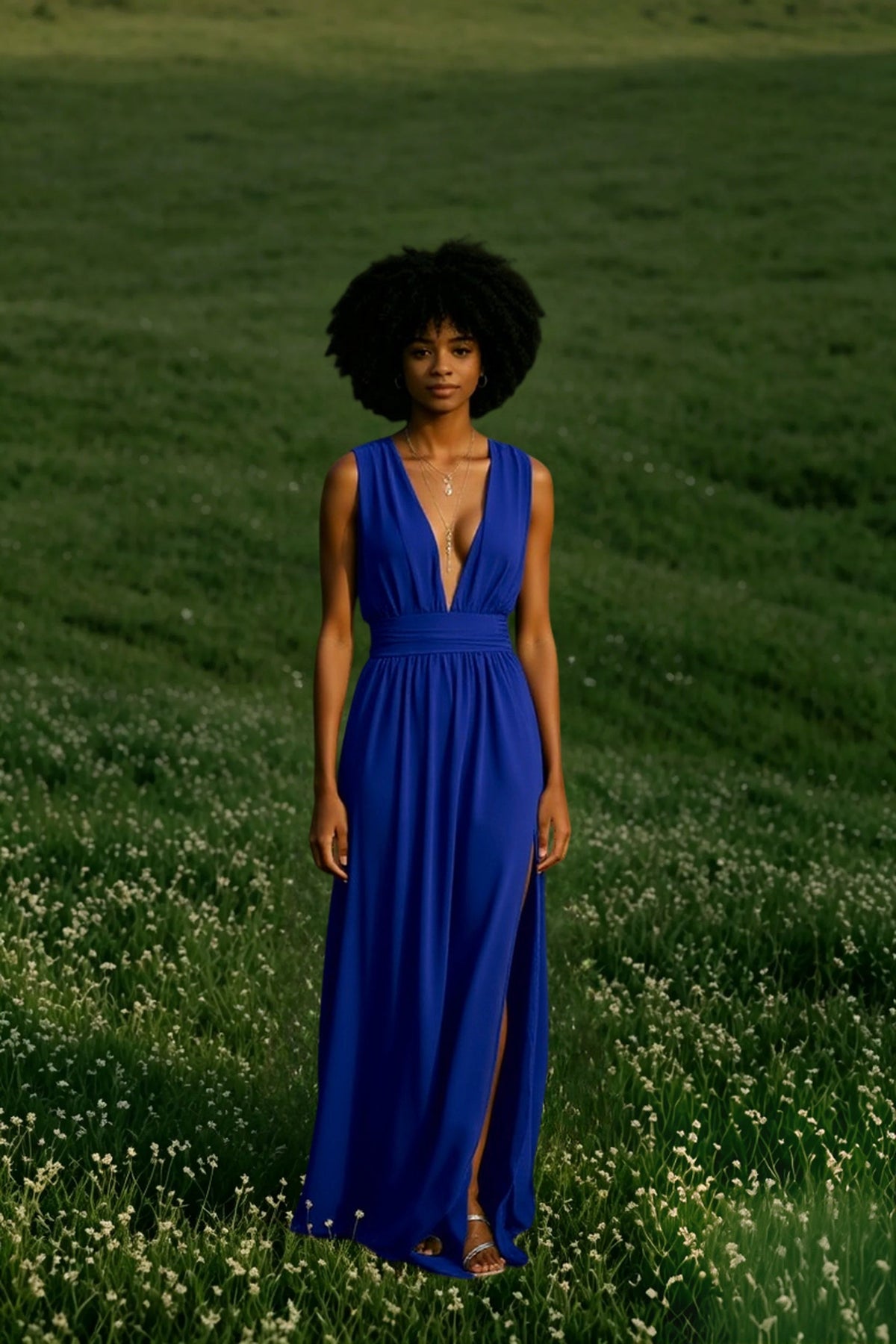 Deep V-Neck Dress