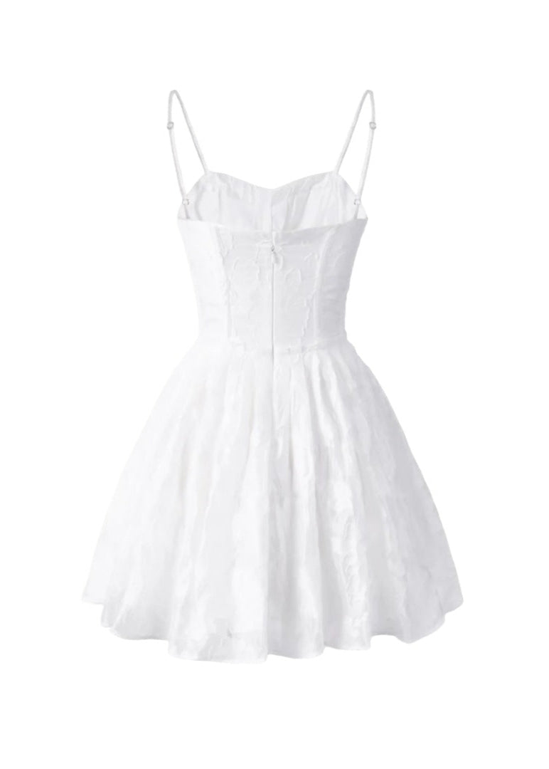 Satin V-Neck Sleeveless Corset Bodycon Mini Cocktail Dress in White - View 5
