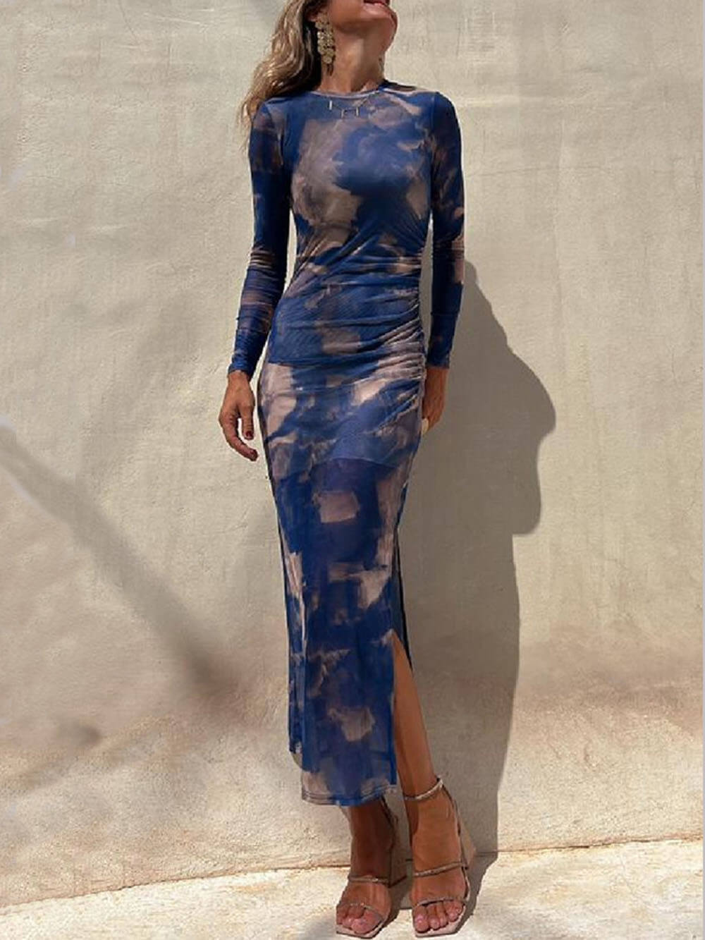 Sequin Strapless Ruched Waist Slip Mini Dress - View 12