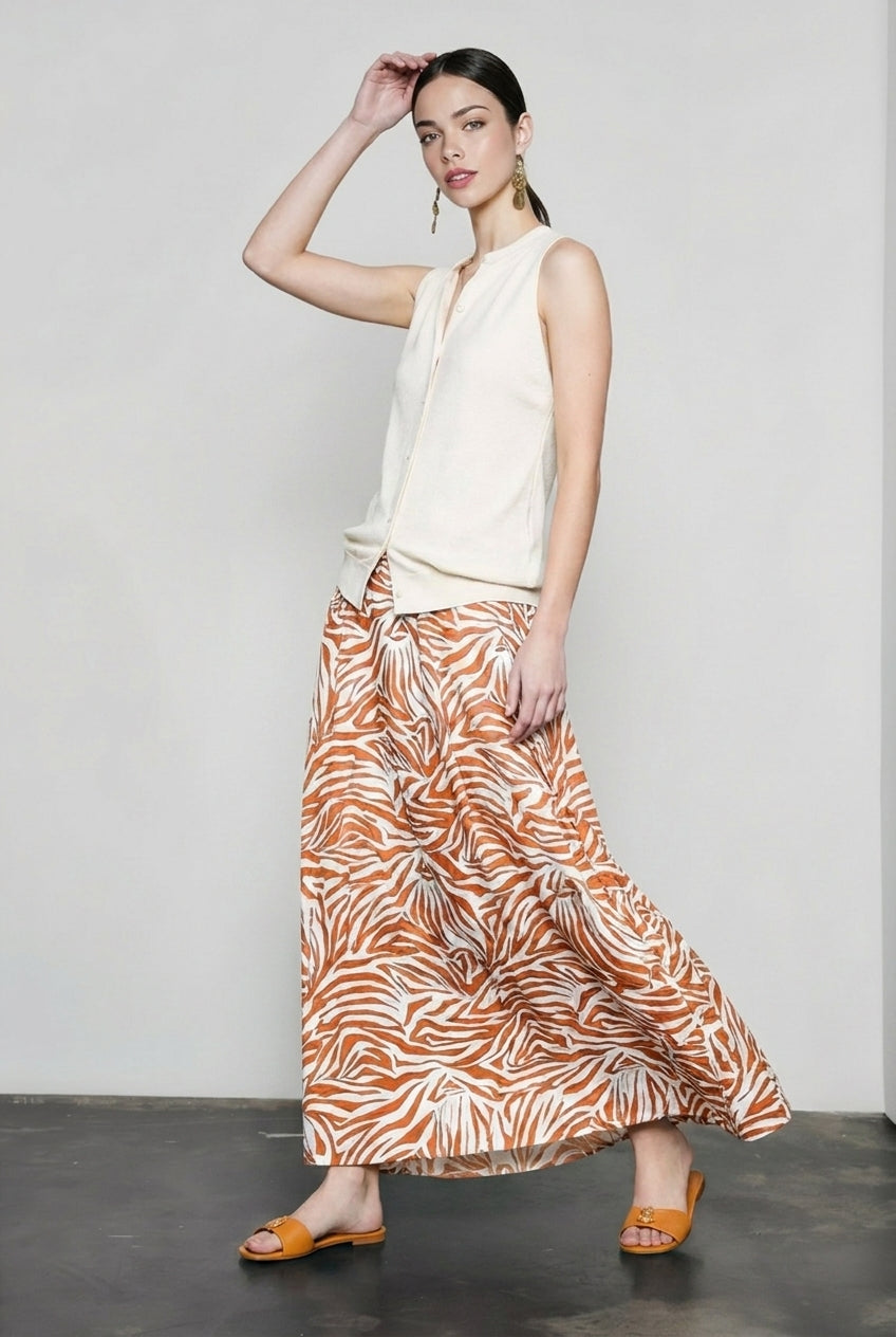 Zebra Print Umbrella Vacation Skirt