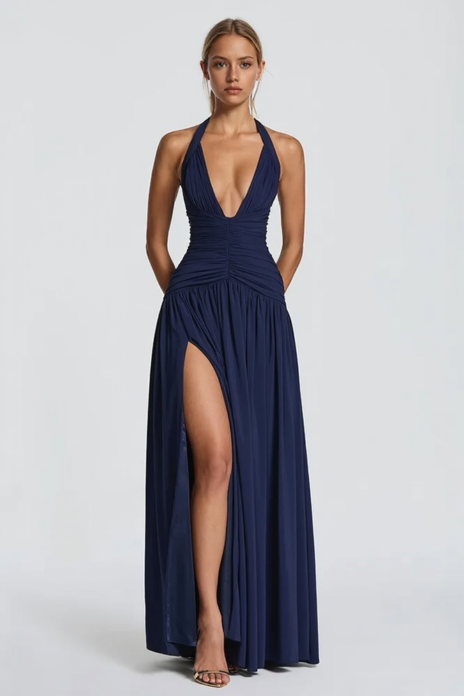 Backless Halter-Neck Bodycon Dress